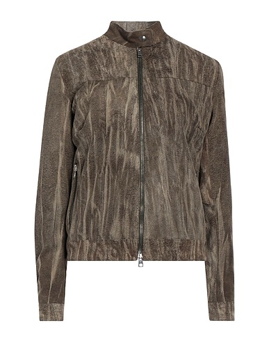 GIORGIO BRATO Jacket Military green 100% Leather