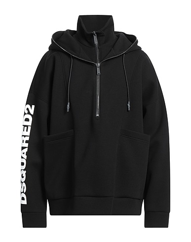 DSQUARED2 Hooded sweatshirt Black 95% Viscose, 5% Elastane