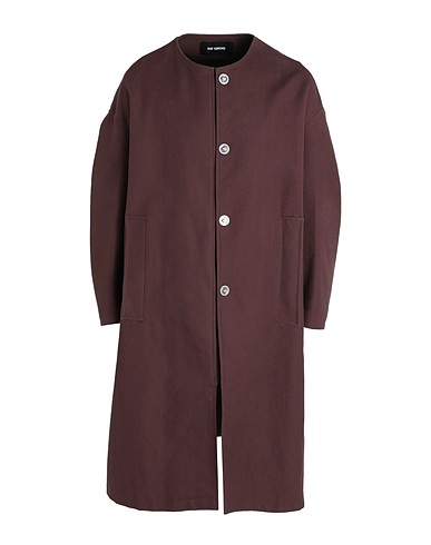 RAF SIMONS Full-length jacket Chocolate brown 100% Cotton