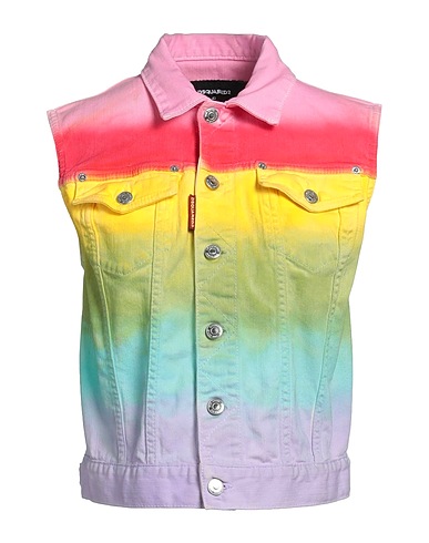 DSQUARED2 Denim jacket Yellow 98% Cotton, 2% Elastane