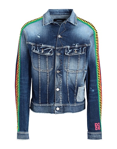 DSQUARED2 Denim jacket Blue 99% Cotton, 1% Elastane