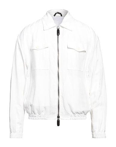 GIORGIO ARMANI Giubbotto Off white 61% Viscosa, 39% Lino
