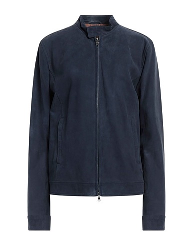 BARBA Napoli Jacket Slate blue 100% Leather