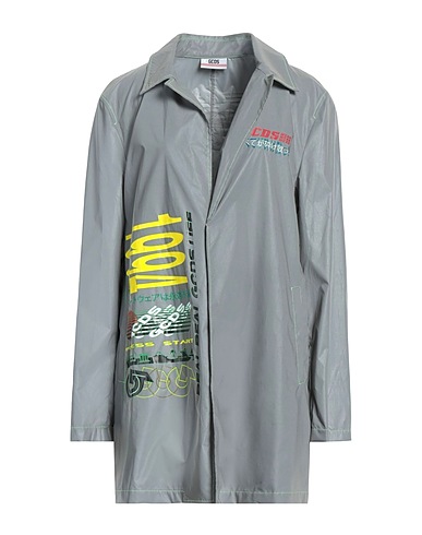 GCDS Full-length jacket Grey 65% Polyester, 35% Cotton