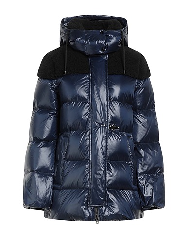 FAY Shell jacket Navy blue 100% Polyamide, Polyester, Virgin Wool