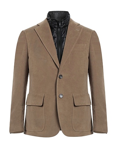 FAY Blazer Khaki 100% Cotton, Polyamide