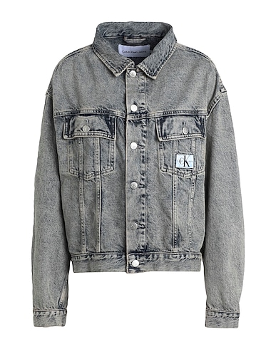 CALVIN KLEIN JEANS Denim jacket Blue 100% Cotton