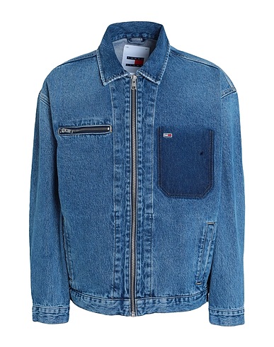 TOMMY JEANS Denim jacket Blue 100% Recycled cotton