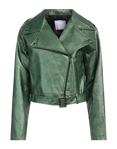 GAëLLE Paris Biker jacket Green 100% Polyester