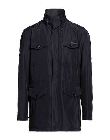 DOLCE&GABBANA Full-length jacket Midnight blue 100% Polyester