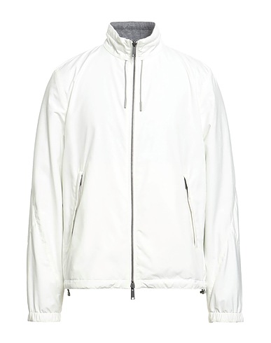 ZEGNA Jacket BREZZA Ivory 100% Polyester, Cashmere, Cotton, Silk, Calfskin