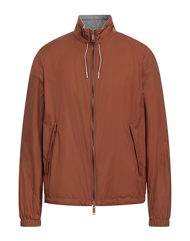 ZEGNA Jacket BREZZA Brown 100% Polyester, Cashmere, Cotton, Silk, Calfskin
