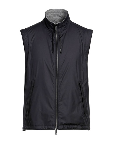 ZEGNA Weste Nachtblau 100% Polyester, Kaschmir, Baumwolle, Seide, Kalbsleder