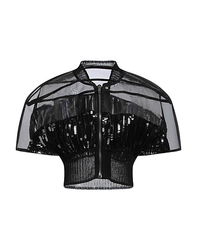 RICK OWENS Jacket Black 100% Silk, Cotton