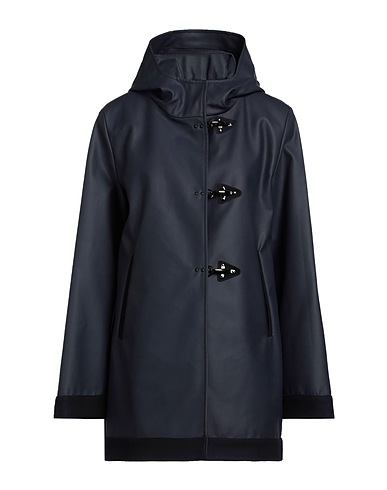 FAY Full-length jacket Navy blue 100% Cotton, Polyurethane, Virgin Wool, Polyamide