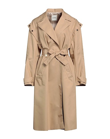 SANDRO Double breasted pea coat Camel 53% Cotton, 47% Polyester
