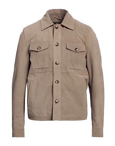 LARDINI Leather jacket CAMMELLO 100% Cow leather