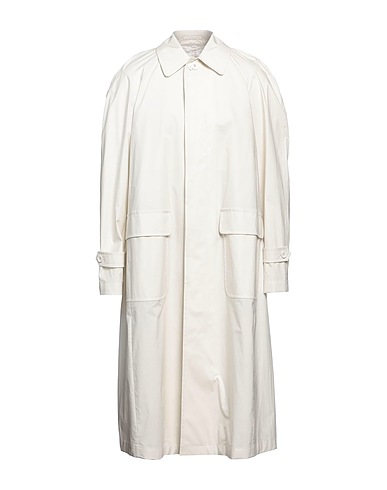 LARDINI Full-length jacket Ivory 97% Wool, 3% Elastane