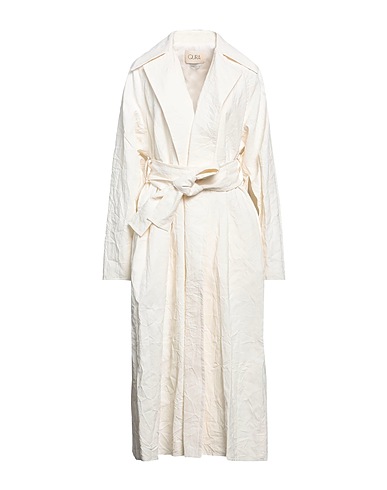 QUIRA Full-length jacket White 100% Linen