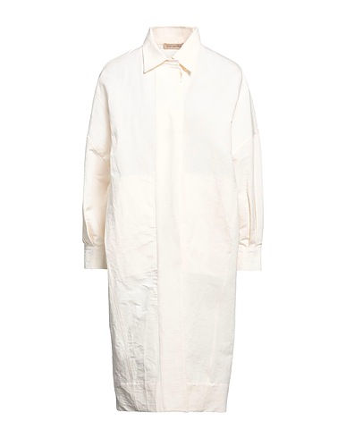 GENTRYPORTOFINO Full-length jacket Cream 72% Cotton, 28% Linen