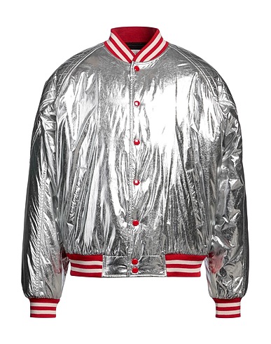 CELINE Bomber Silver 100% Polyamide, Wool, Polyester