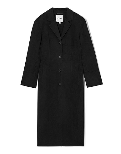 COS Coat Black 60% Wool, 40% Lyocell