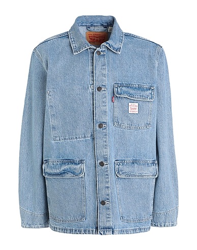 LEVI'S Denim jacket BROADWAY ENIGNEER COAT MED INDIGO - FLAT FINISH
 Blue 100% Cotton