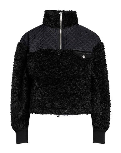 THE KOOPLES Teddy Coat Black 100% Polyester, Polyamide