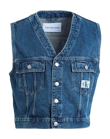 CALVIN KLEIN JEANS Denim jacket Blue 100% Cotton