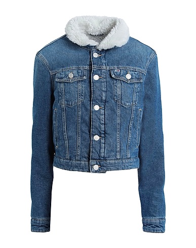 TOMMY JEANS Denim jacket Blue 80% Cotton, 20% Recycled cotton
