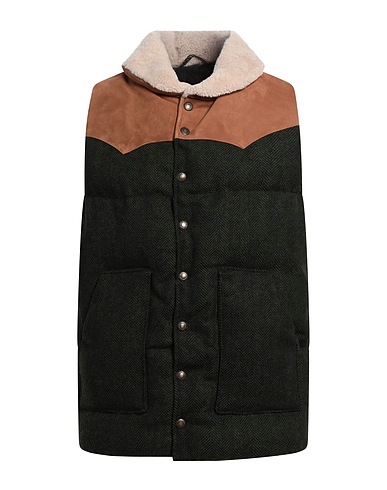 BLAST-OFF Shell  jacket Military green 95% Acetate, 5% Wool, Leather, Lambskin