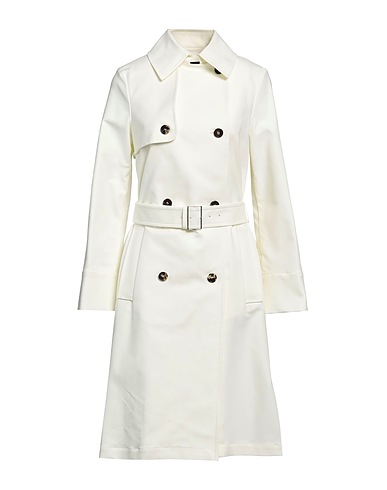 BCBGMAXAZRIA Double breasted pea coat Cream 98% Cotton, 2% Elastane