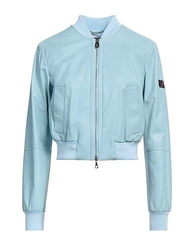 PEUTEREY Bomber Sky blue 100% Leather
