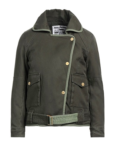 ZADIG&VOLTAIRE Jacket Military green 100% Cotton, Polyester, Elastane
