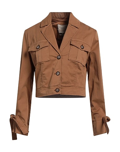 ALESSIA SANTI Jacke Braun 97% Baumwolle, 3% Elastan