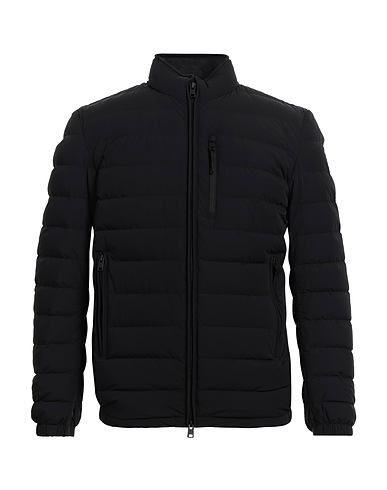 WOOLRICH Shell jacket Black 86% Polyamide, 14% Elastane