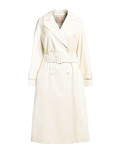 TWINSET Double breasted pea coat Ivory 100% Viscose