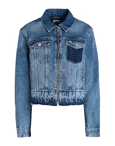 TOMMY JEANS Denim jacket Blue 100% Recycled cotton