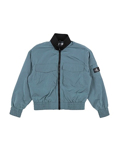 CALVIN KLEIN JEANS Jacke Grau 100% Polyamid, Polyester, Elastan