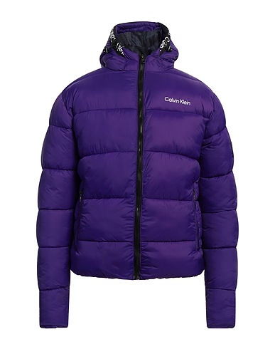 CALVIN KLEIN Piumino Viola 100% Nylon, Acrilico, Poliestere, Elastan