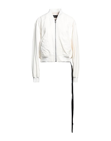 ANN DEMEULEMEESTER ブルゾン ホワイト 羊革（シープスキン） 100%