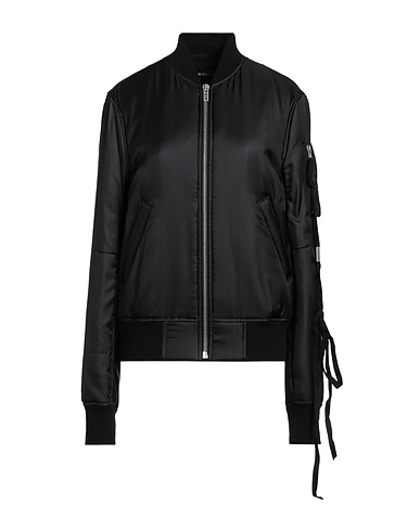 ANN DEMEULEMEESTER Bomber Black 93% Silk, 7% Polyurethane