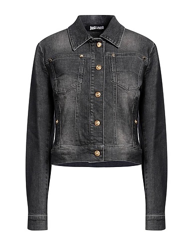 JUST CAVALLI COATS & JACKETS Charcoal 98% Cotton, 2% Elastane