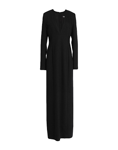 ANN DEMEULEMEESTER Long dress Black 98% Virgin Wool, 2% Elastane