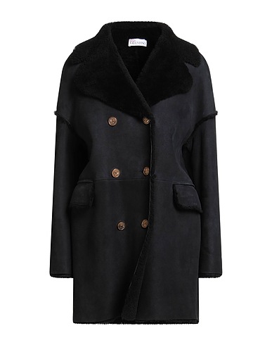 REDValentino Teddy Coat Black 100% Lamb Shearling
