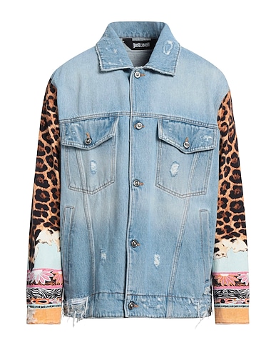 JUST CAVALLI Denim jacket 100% Cotton, Elastane