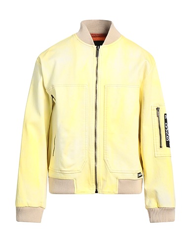 JUST CAVALLI Bomber Pastel yellow 98% Cotton, 2% Elastane