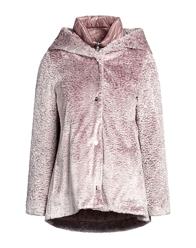 HERNO Teddy Coat Mauve 71% Viscose, 22% Cotton, 7% Modal