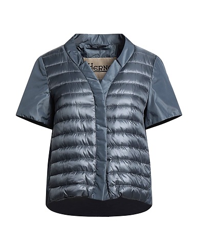 HERNO Shell jacket Slate blue 100% Polyamide, Polyester
