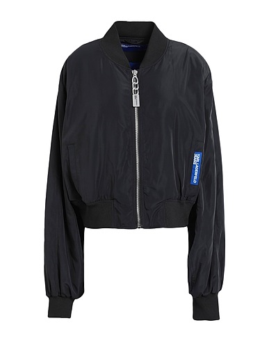 KARL LAGERFELD JEANS Bomber KLJ CROPPED BOMBER JACKET
 Black 100% Polyester